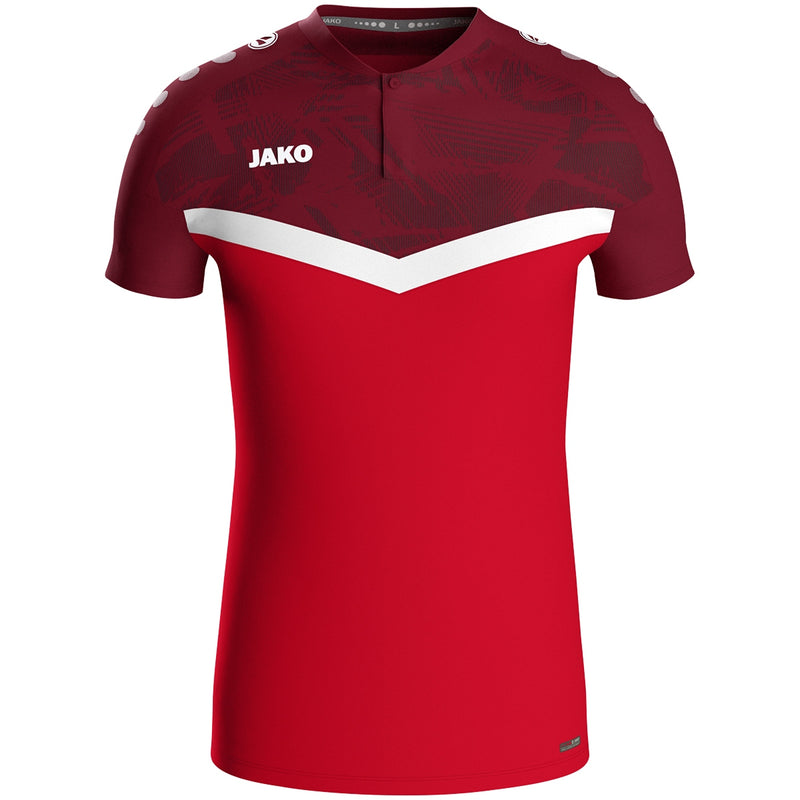 Jako Polo Iconic rot/weinrot Obbarer Dambnudle