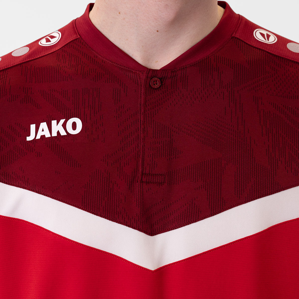 JAKO Polo Iconic 6324 rot/weinrot