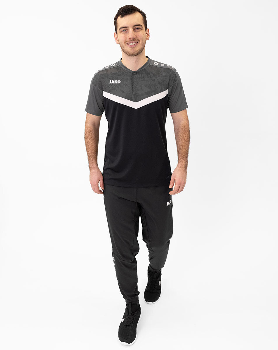 JAKO Polo Iconic 6324 schwarz/anthrazit