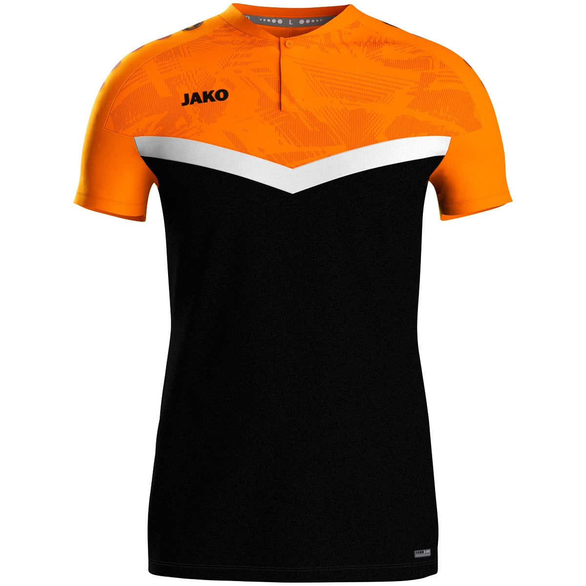 JAKO Polo Iconic 6324 schwarz/neonorange