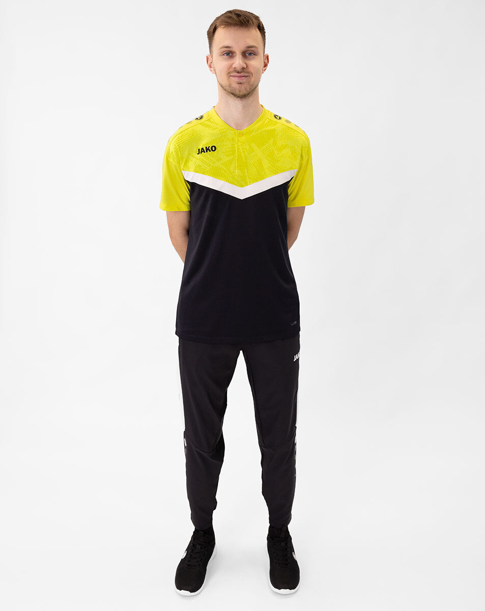 JAKO Polo Iconic 6324 schwarz/soft yellow