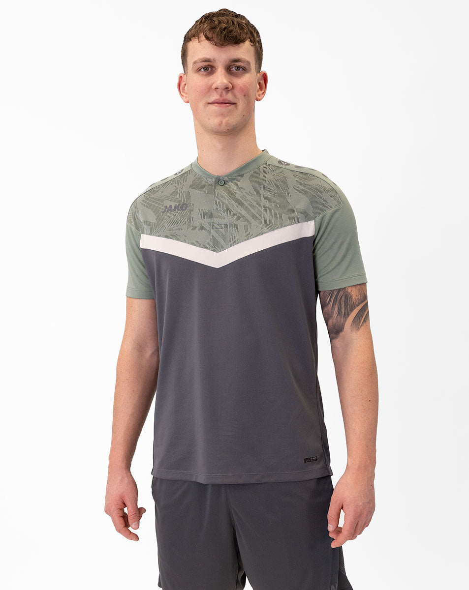 JAKO Polo Iconic 6324 anthra light/mintgrün/soft grey