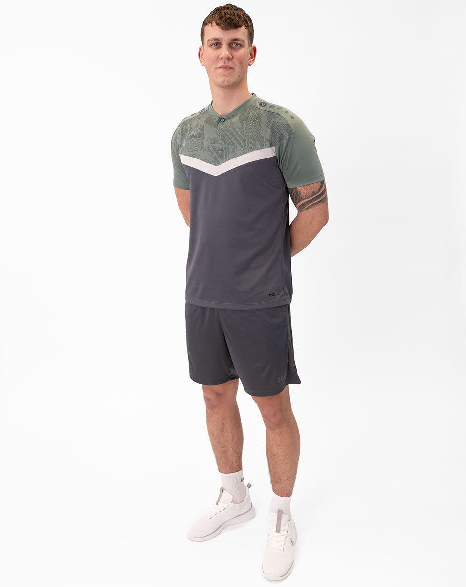 JAKO Polo Iconic 6324 anthra light/mintgrün/soft grey