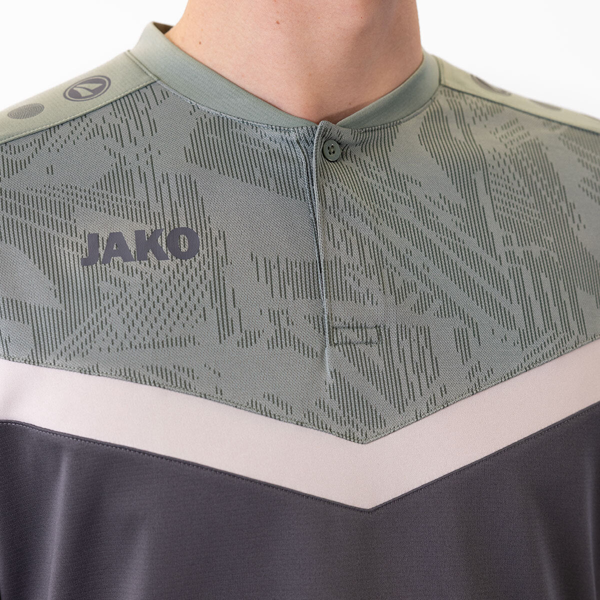 JAKO Polo Iconic 6324 anthra light/mintgrün/soft grey