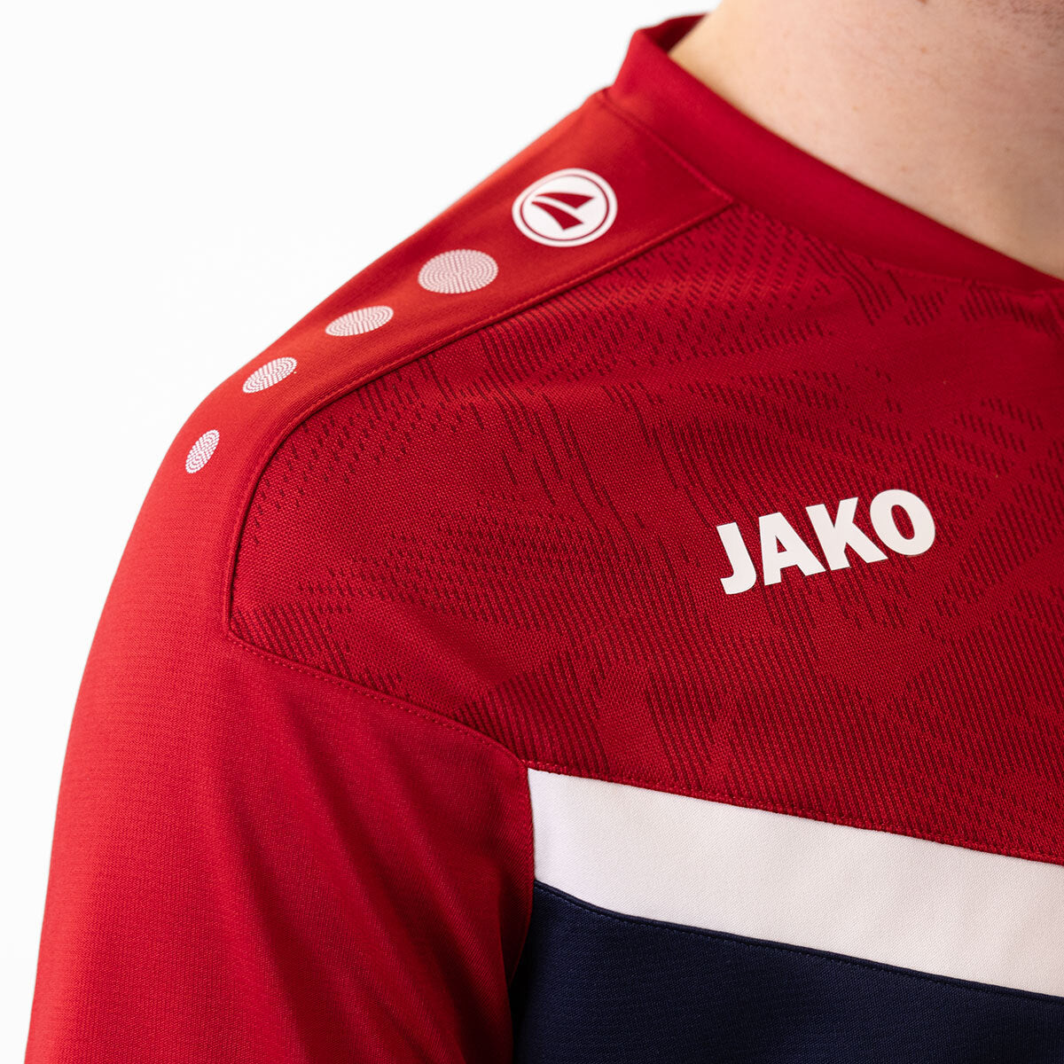 JAKO Polo Iconic 6324 marine/chili rot