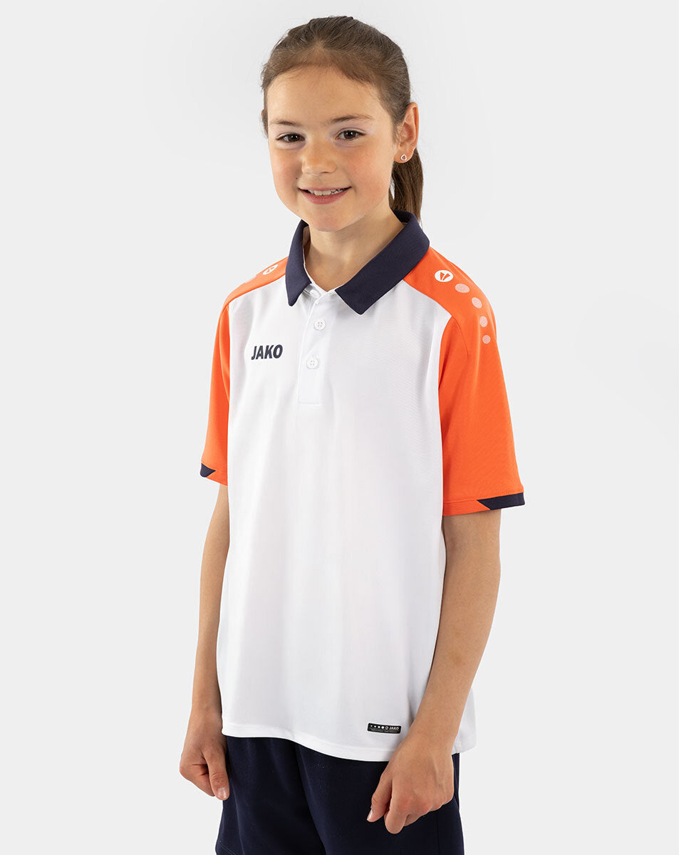 JAKO Polo Dynamic weiß/coral/marine