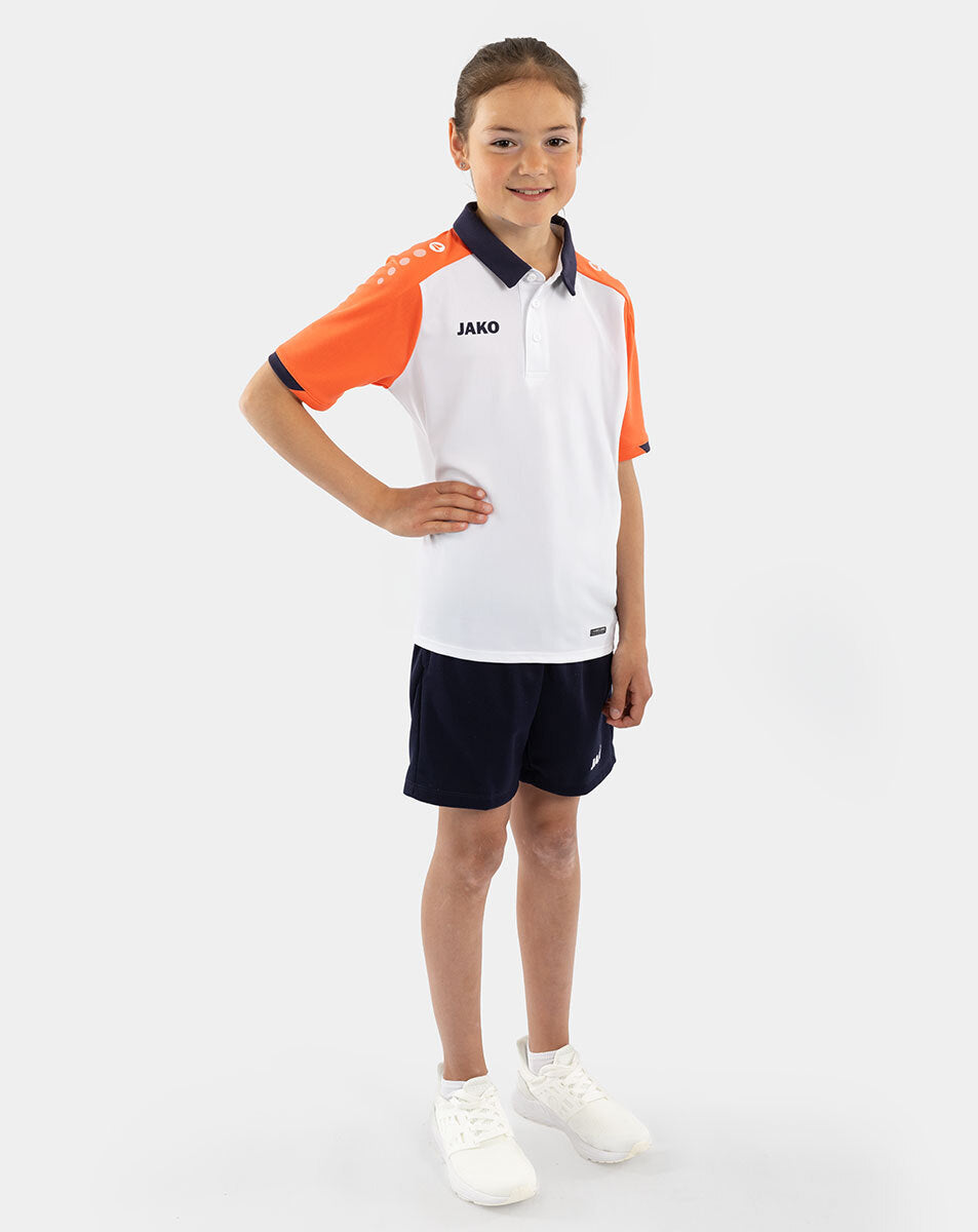 JAKO Polo Dynamic weiß/coral/marine