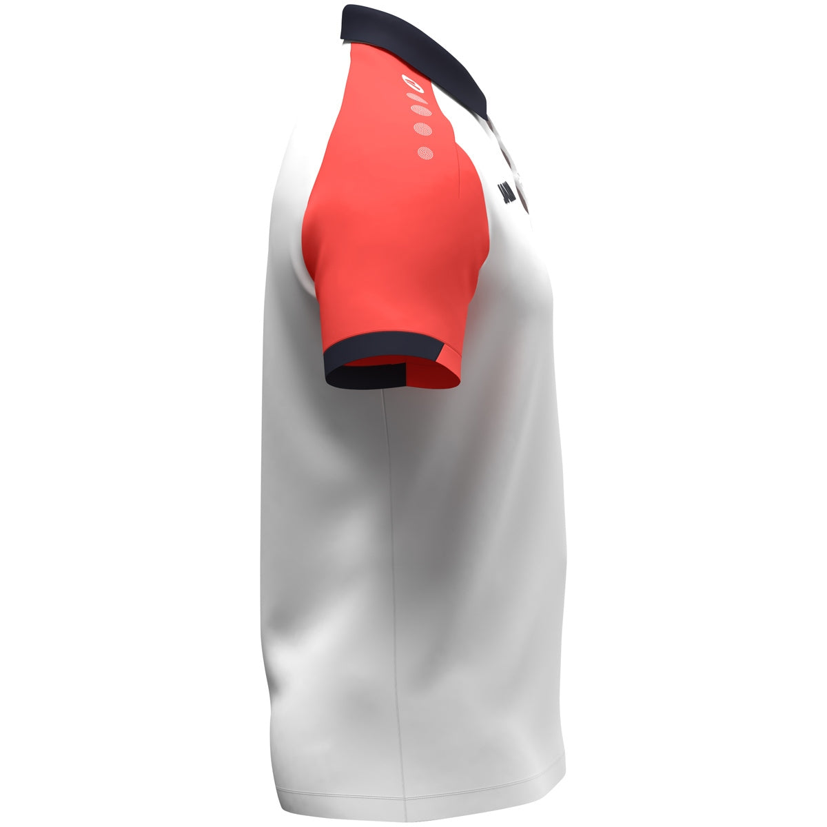 JAKO Polo Dynamic weiß/coral/marine