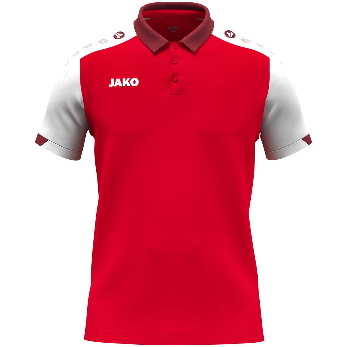 JAKO Polo Dynamic rot/weiß/dunkelrot