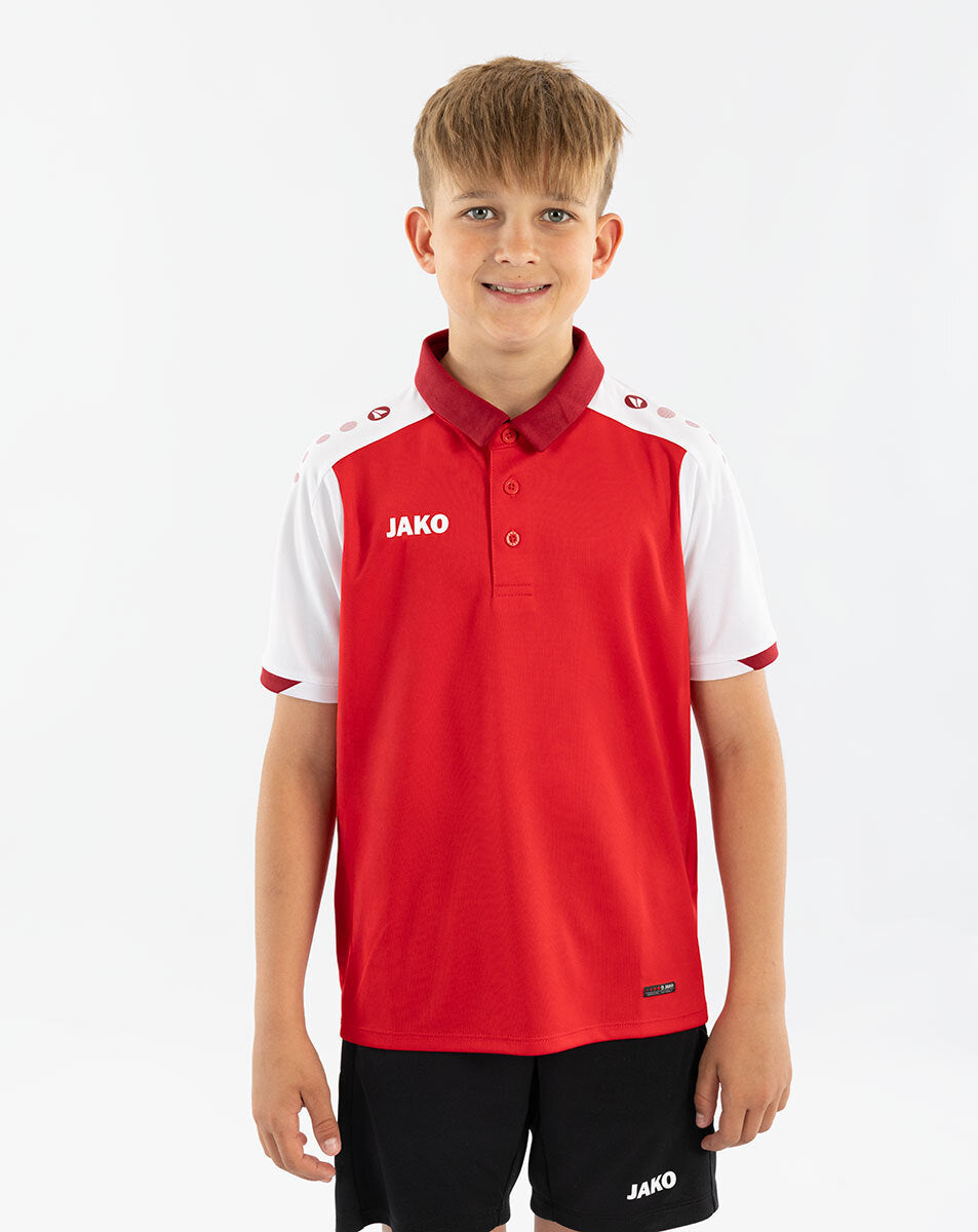 JAKO Polo Dynamic rot/weiß/dunkelrot