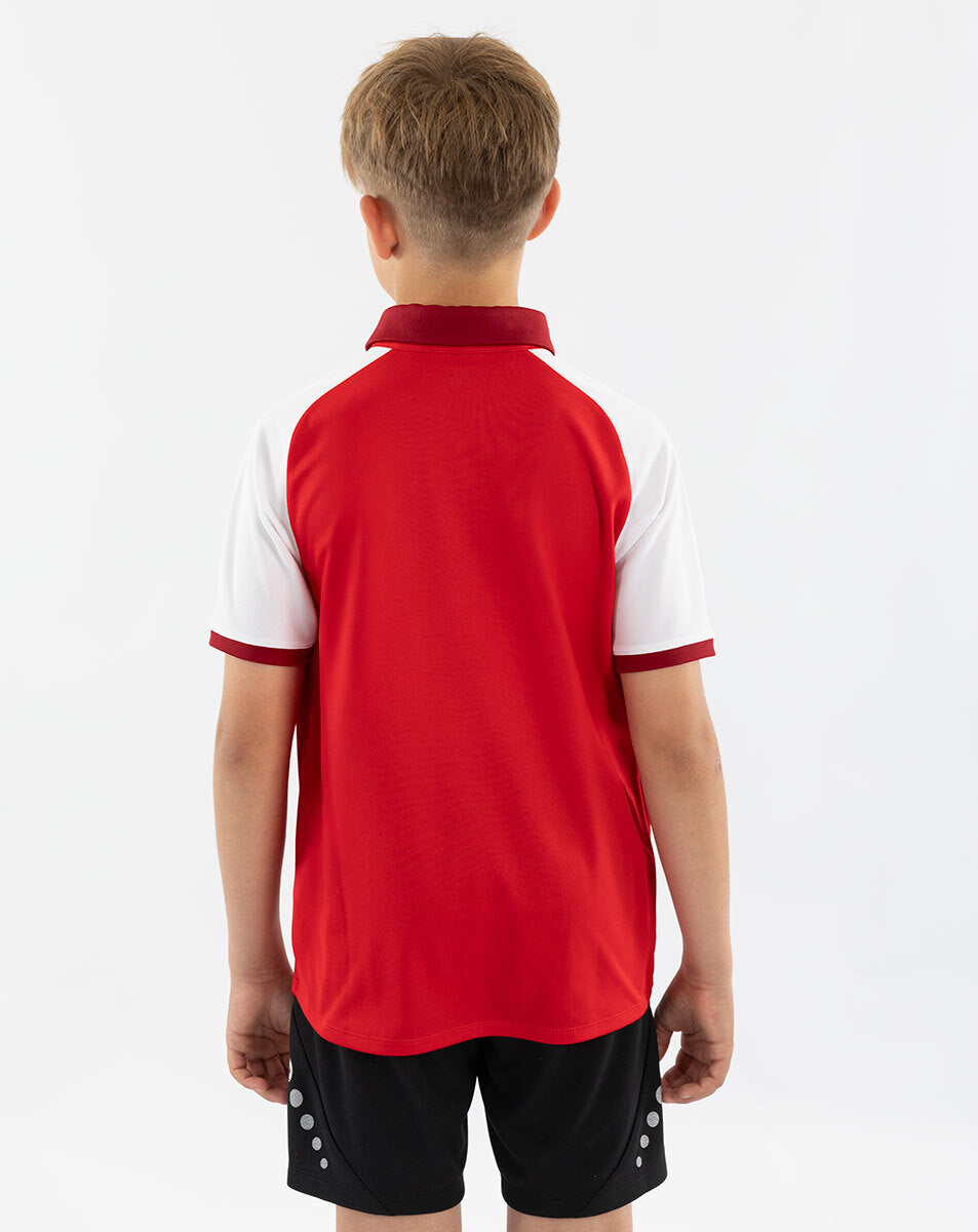 JAKO Polo Dynamic rot/weiß/dunkelrot