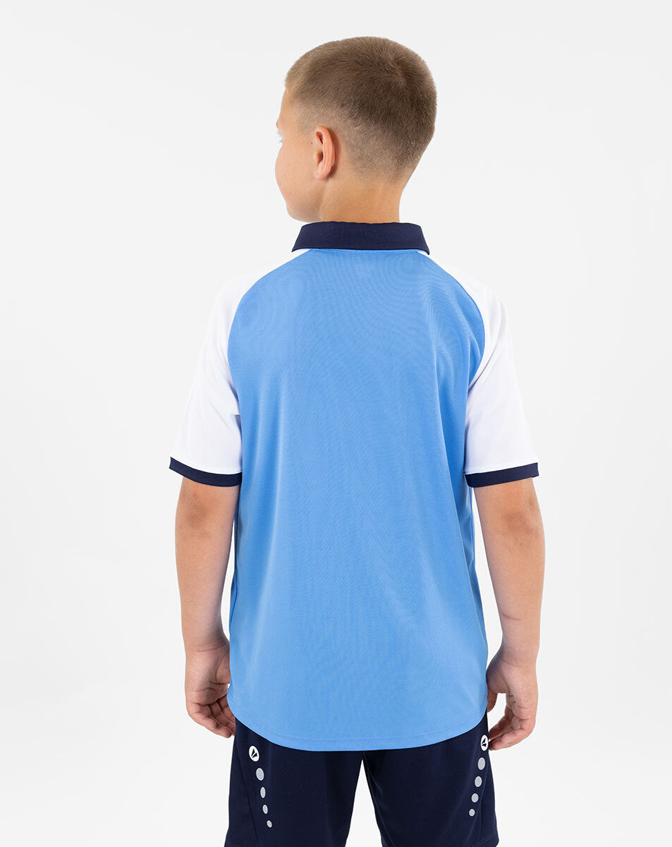 JAKO Polo Dynamic skyblue/weiß/marine