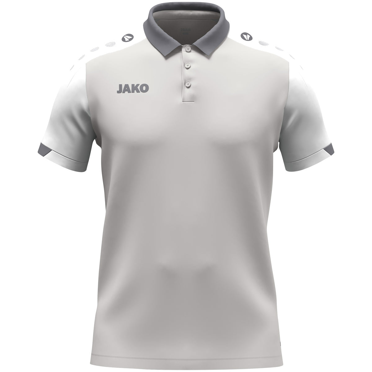 JAKO Polo Dynamic hellgrau/weiß/grau
