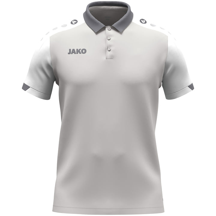 JAKO Polo Dynamic hellgrau/weiß/grau