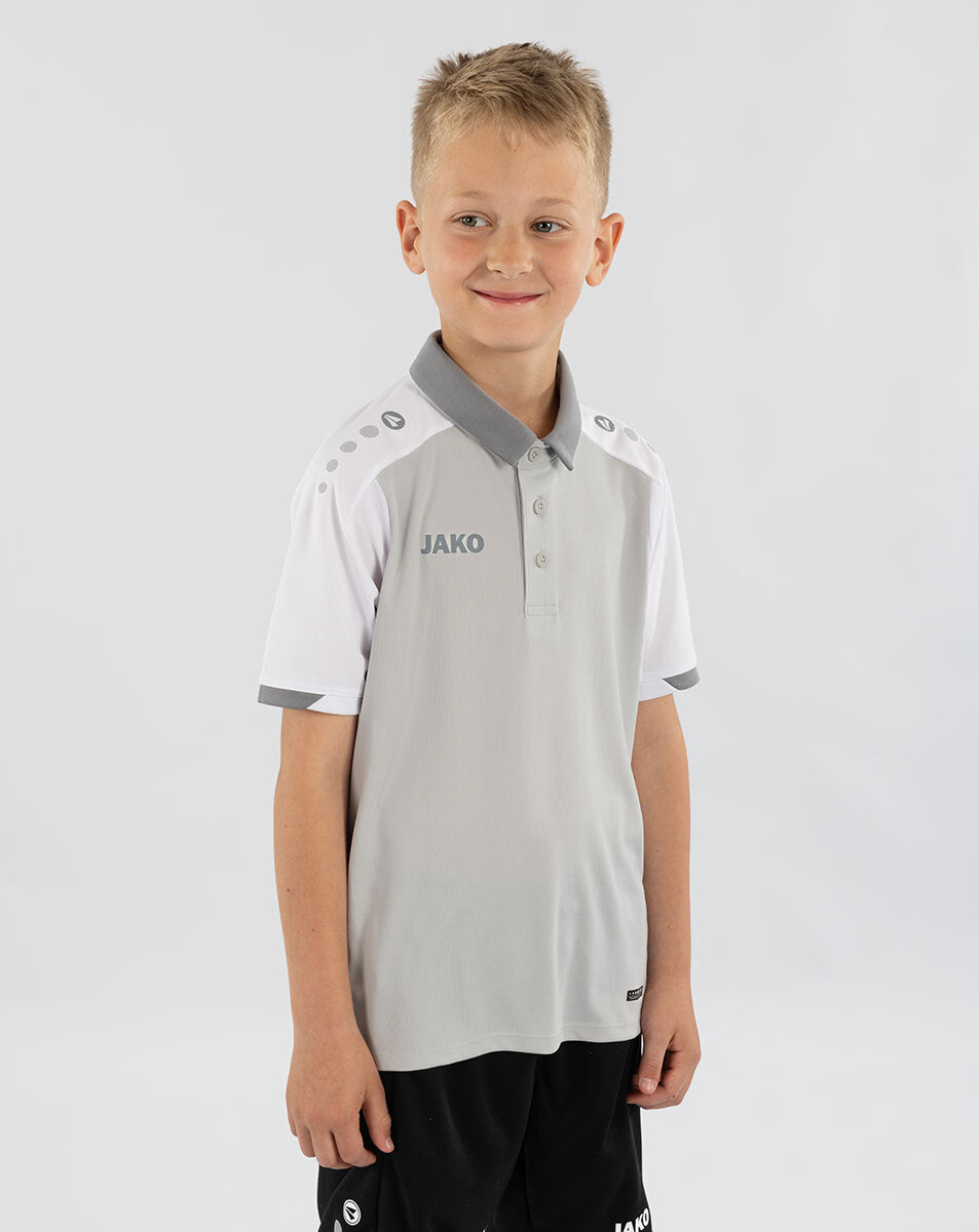 JAKO Polo Dynamic hellgrau/weiß/grau