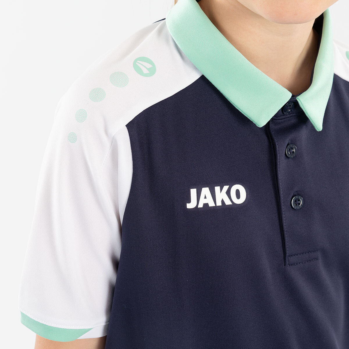 JAKO Polo Dynamic marine/weiß/minze