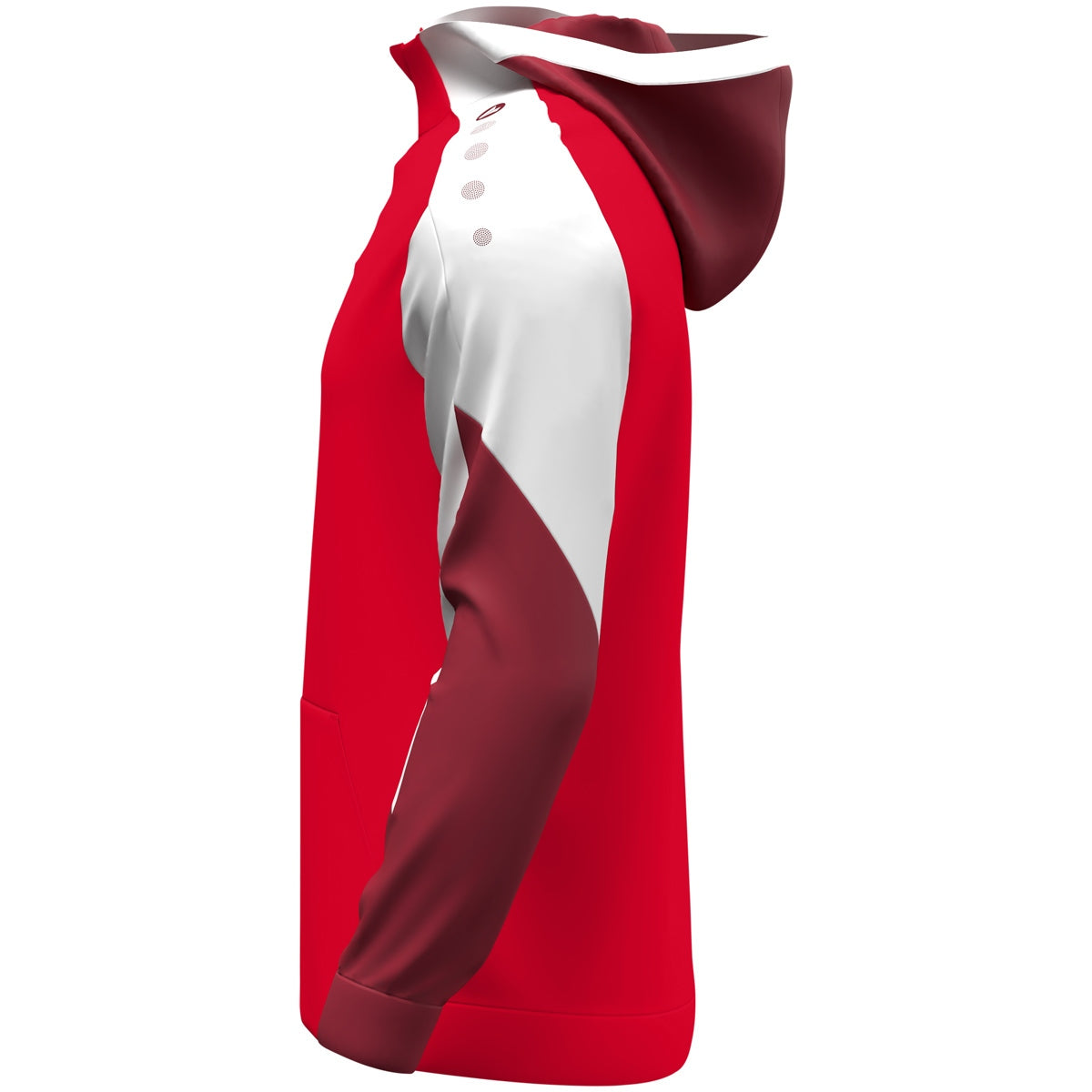 JAKO Zip Hoodie Dynamic rot/weiß/dunkelrot