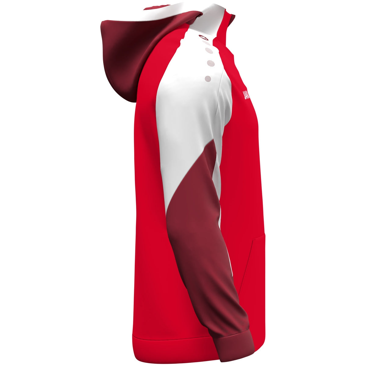 JAKO Zip Hoodie Dynamic rot/weiß/dunkelrot