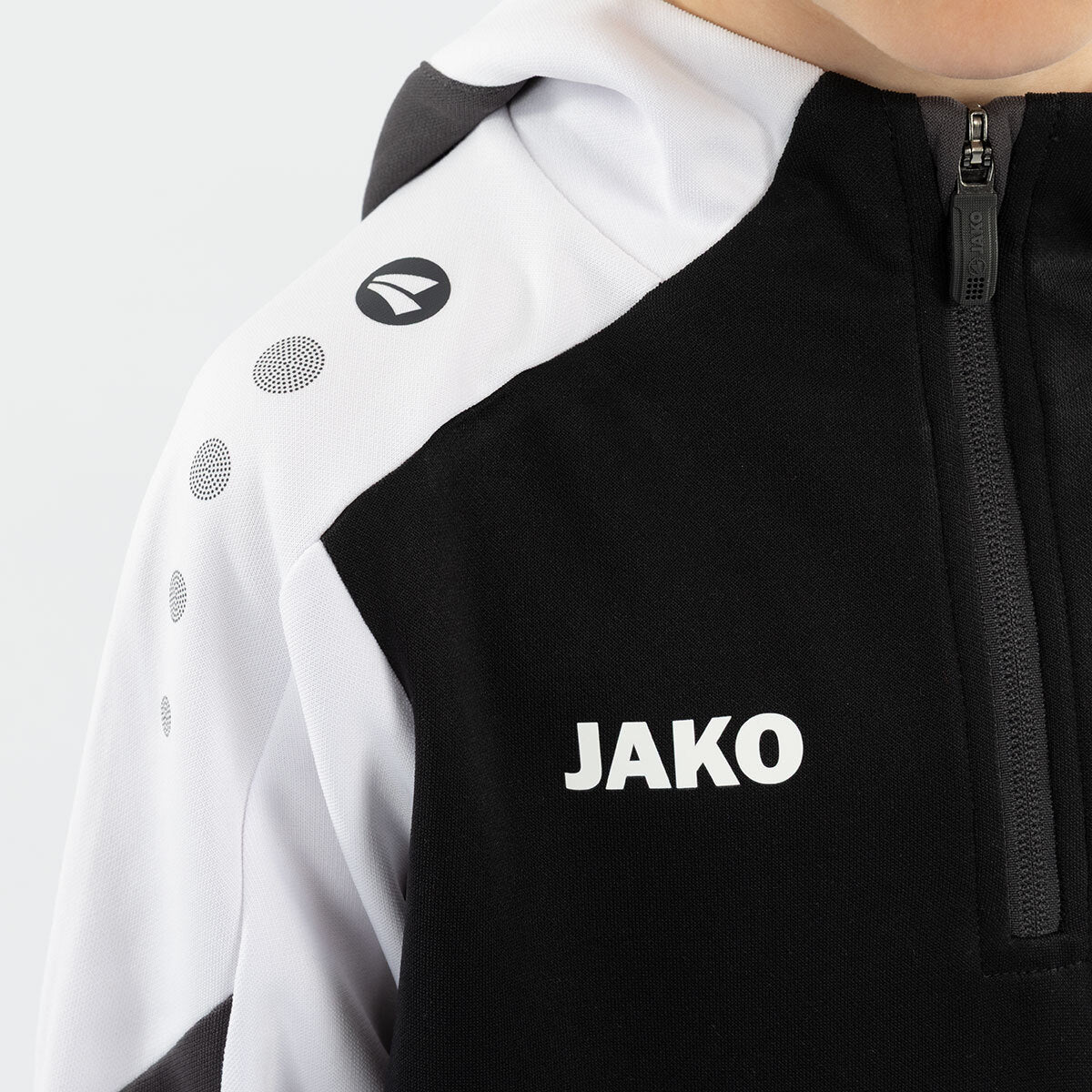 JAKO Zip Hoodie Dynamic schwarz/weiß/anthrazit