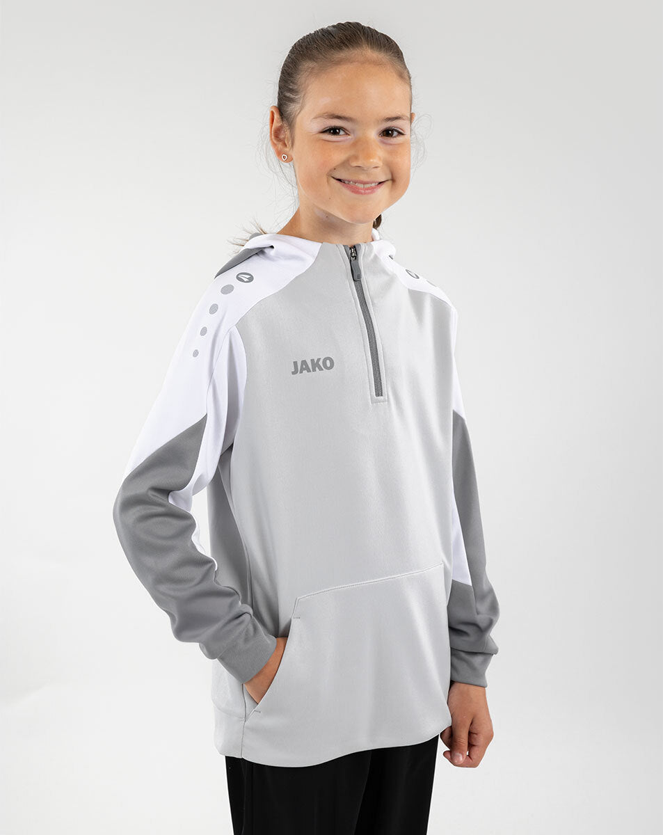 JAKO Zip Hoodie Dynamic hellgrau/weiß/grau