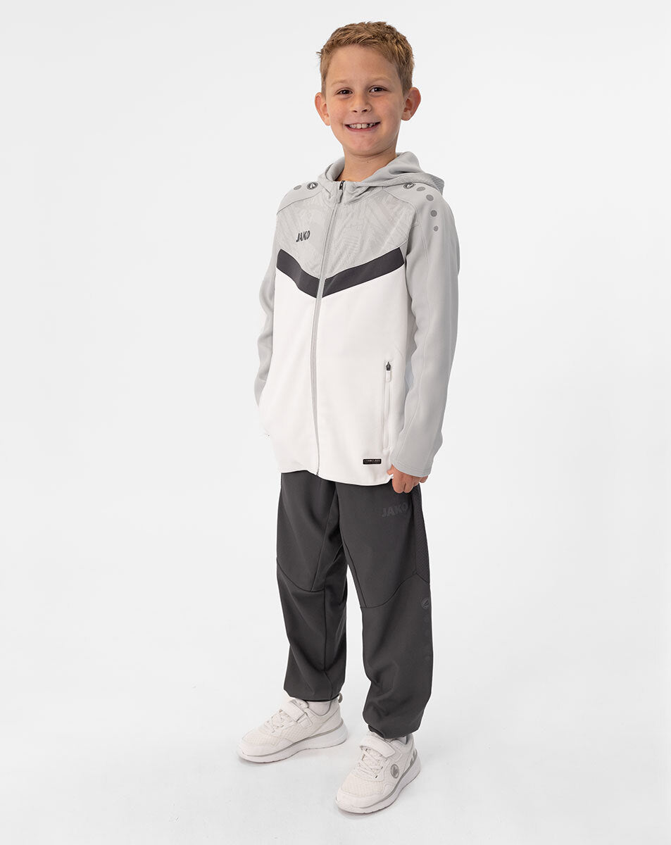 JAKO Kapuzenjacke Iconic 6824 weiß/soft grey/anthra light
