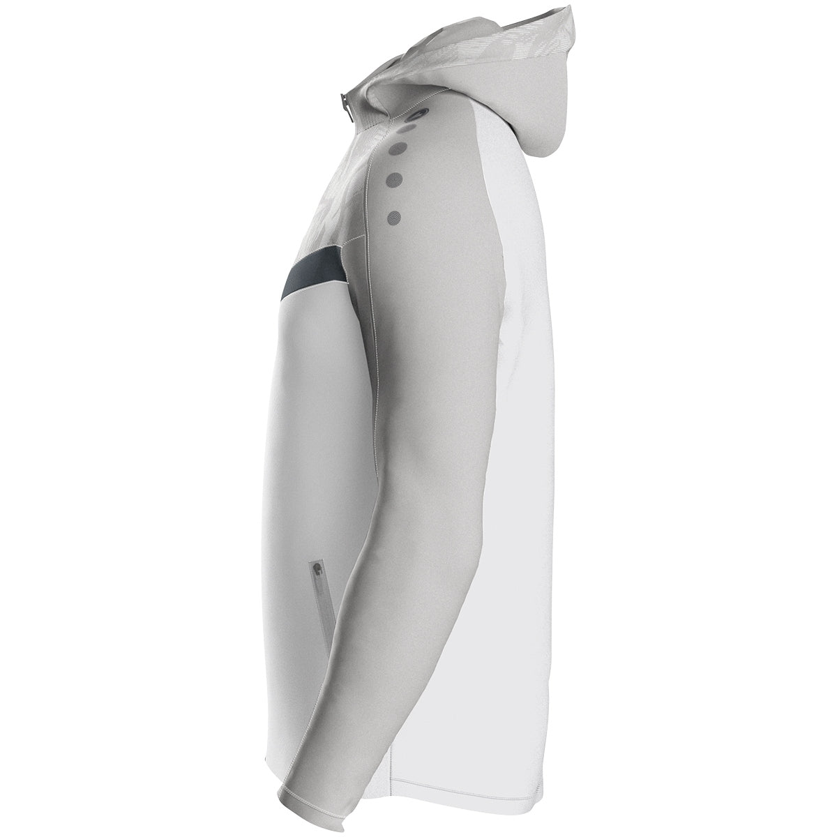JAKO Kapuzenjacke Iconic 6824 weiß/soft grey/anthra light
