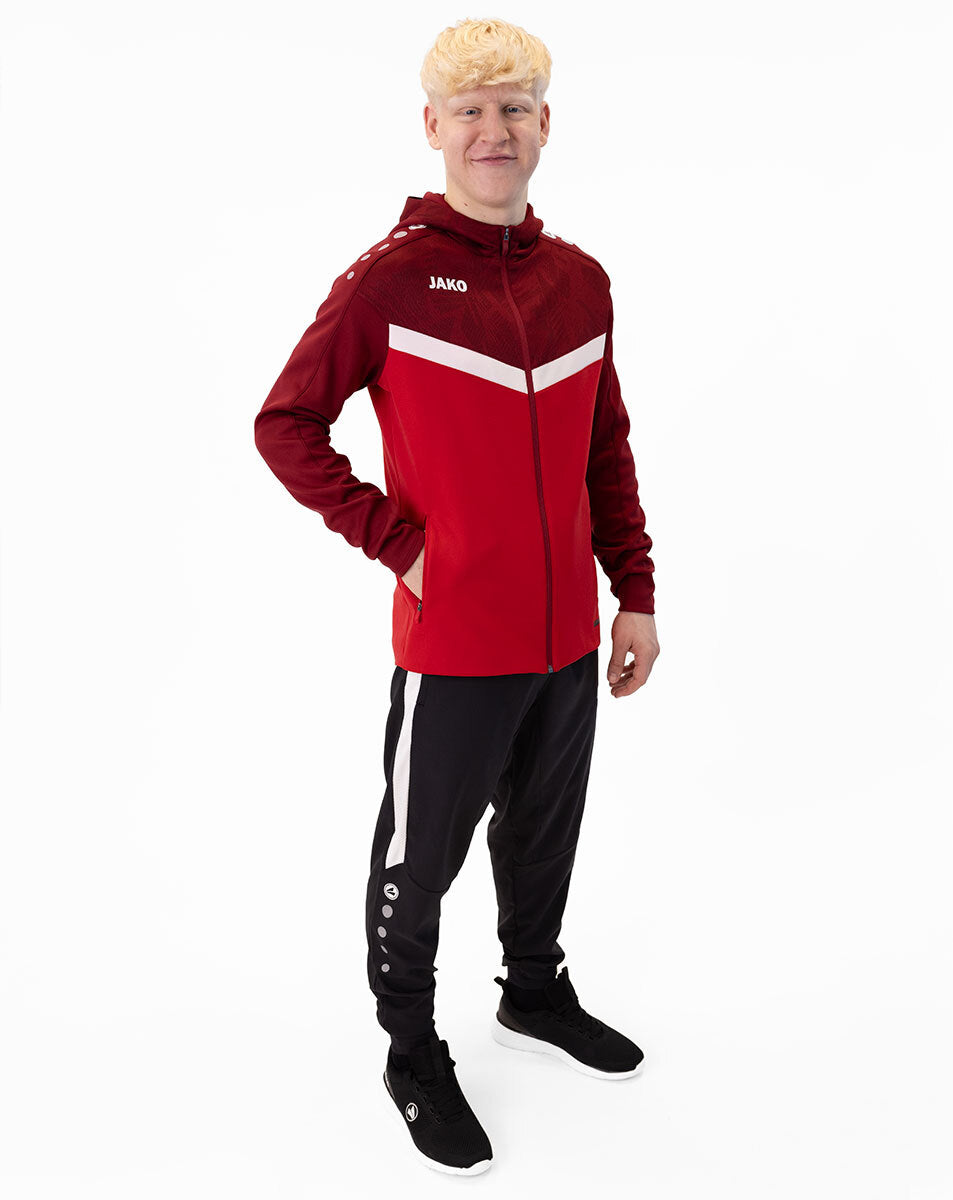 JAKO Kapuzenjacke Iconic 6824 rot/weinrot