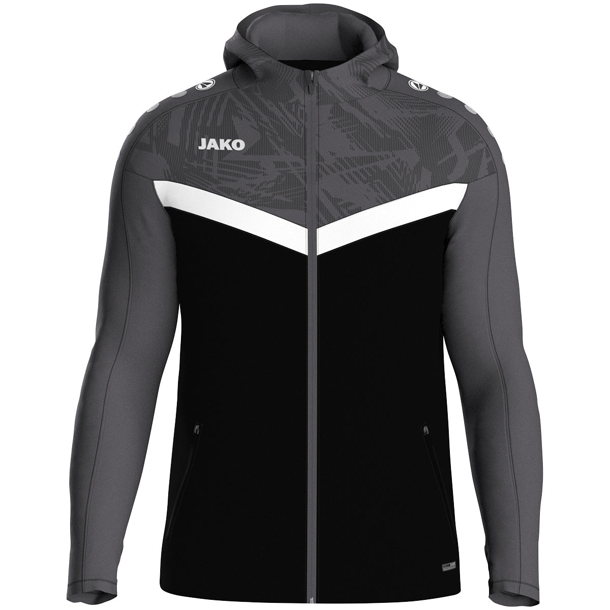 JAKO Kapuzenjacke Iconic 6824 schwarz/anthrazit