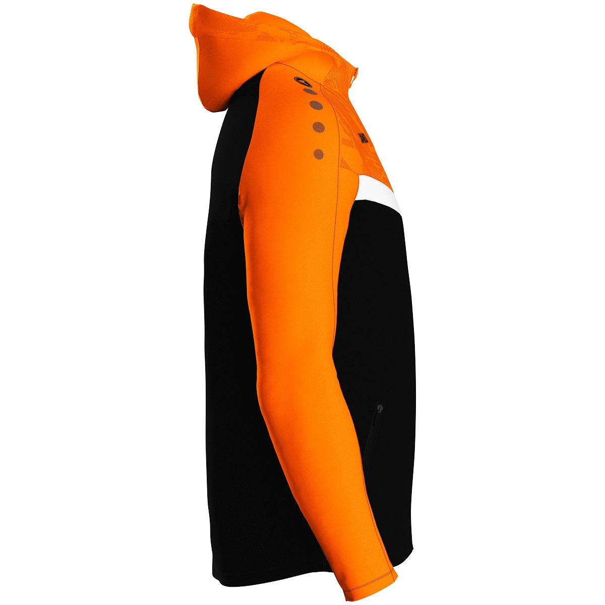 JAKO Kapuzenjacke Iconic 6824 schwarz/neonorange
