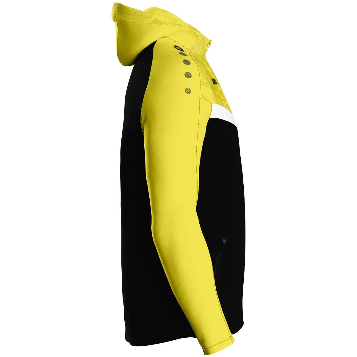 JAKO Kapuzenjacke Iconic 6824 schwarz/soft yellow