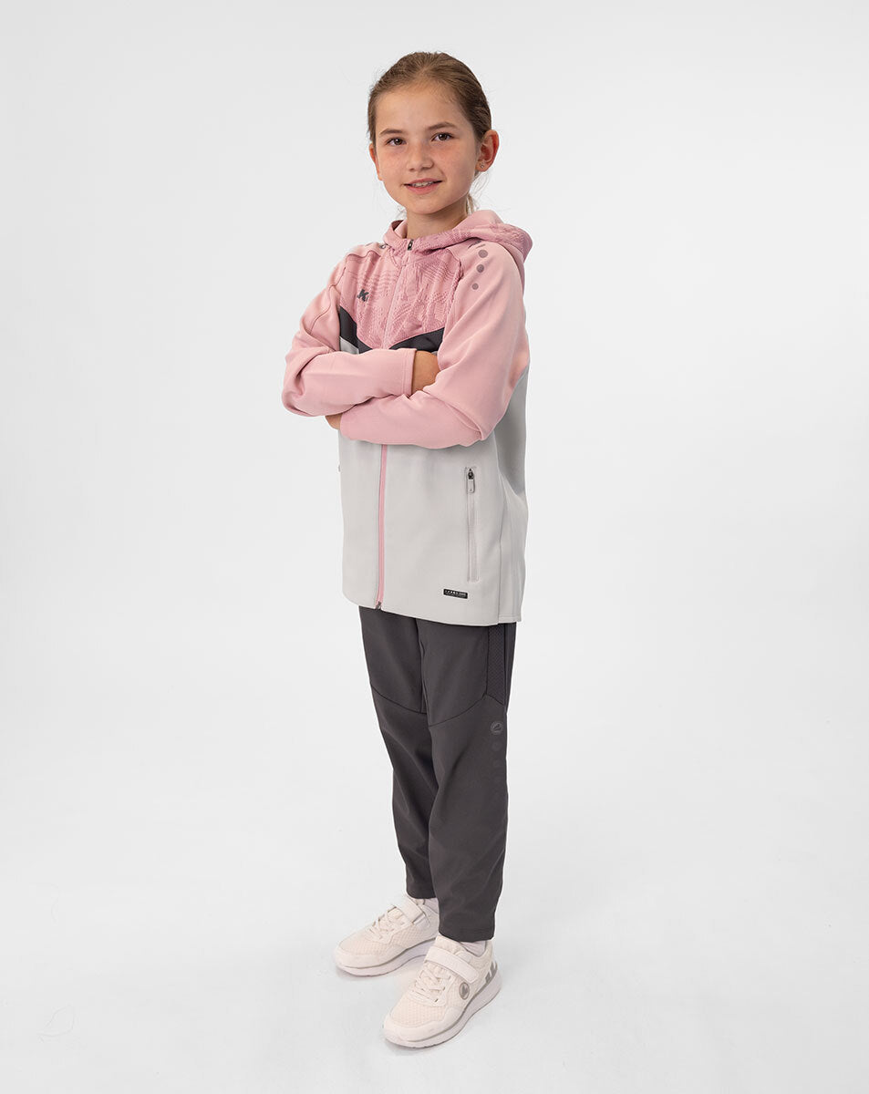 JAKO Kapuzenjacke Iconic 6824 soft grey/dusky pink/anthra light
