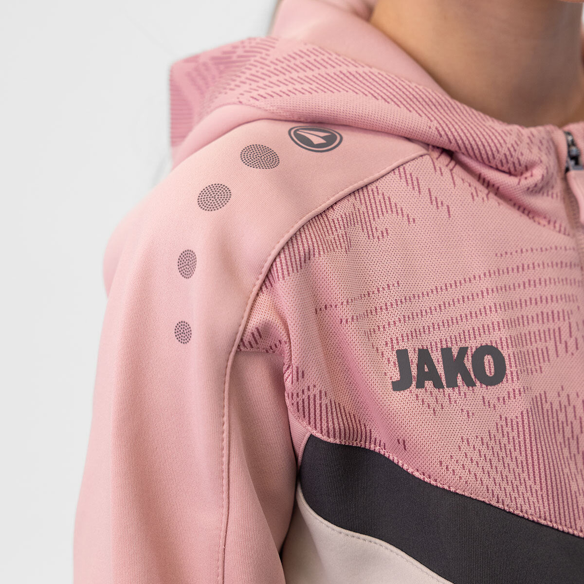 JAKO Kapuzenjacke Iconic 6824 soft grey/dusky pink/anthra light