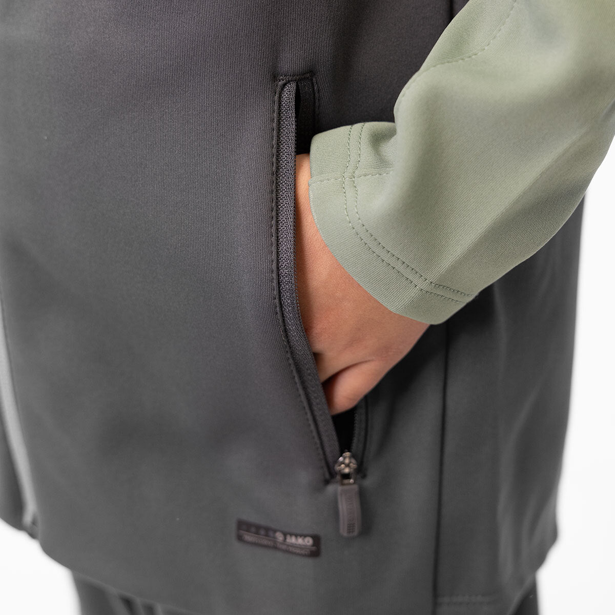 JAKO Kapuzenjacke Iconic 6824 anthra light/mintgrün/soft grey