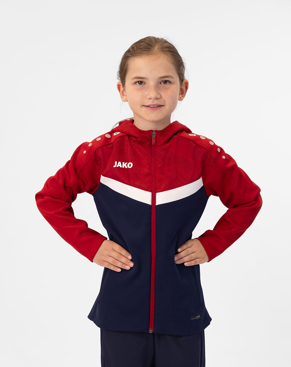 JAKO Kapuzenjacke Iconic 6824 marine/chili rot
