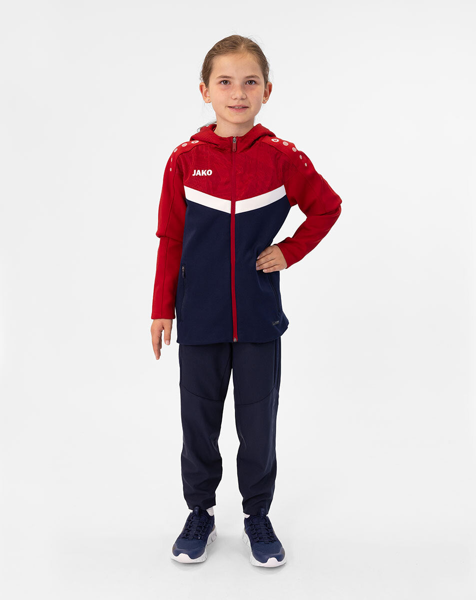 JAKO Kapuzenjacke Iconic 6824 marine/chili rot