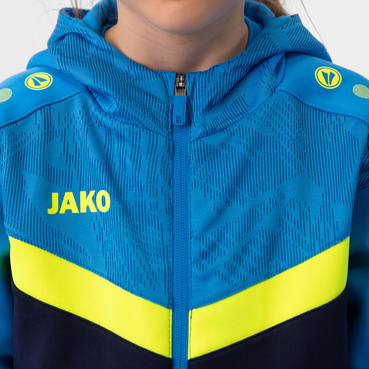 JAKO Kapuzenjacke Iconic 6824 marine/JAKO blau/neongelb