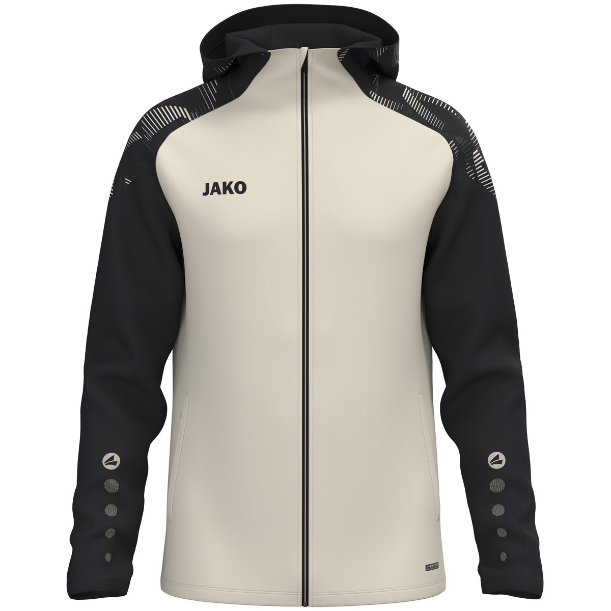 JAKO Kapuzenjacke Sonic off white/schwarz