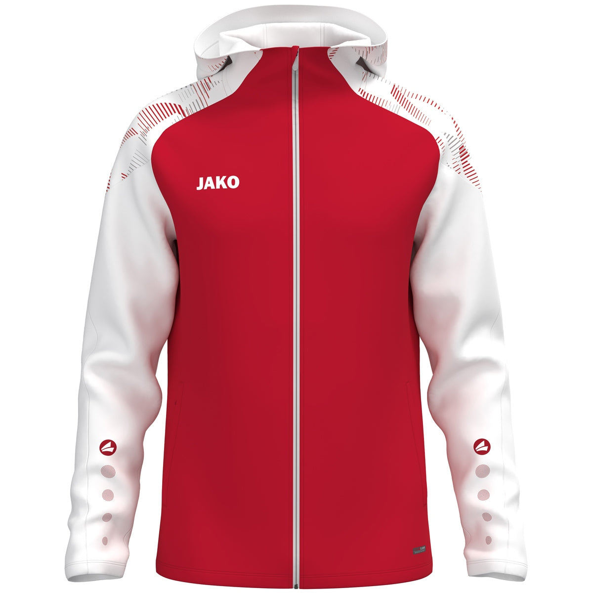 JAKO Kapuzenjacke Sonic rot/weiß
