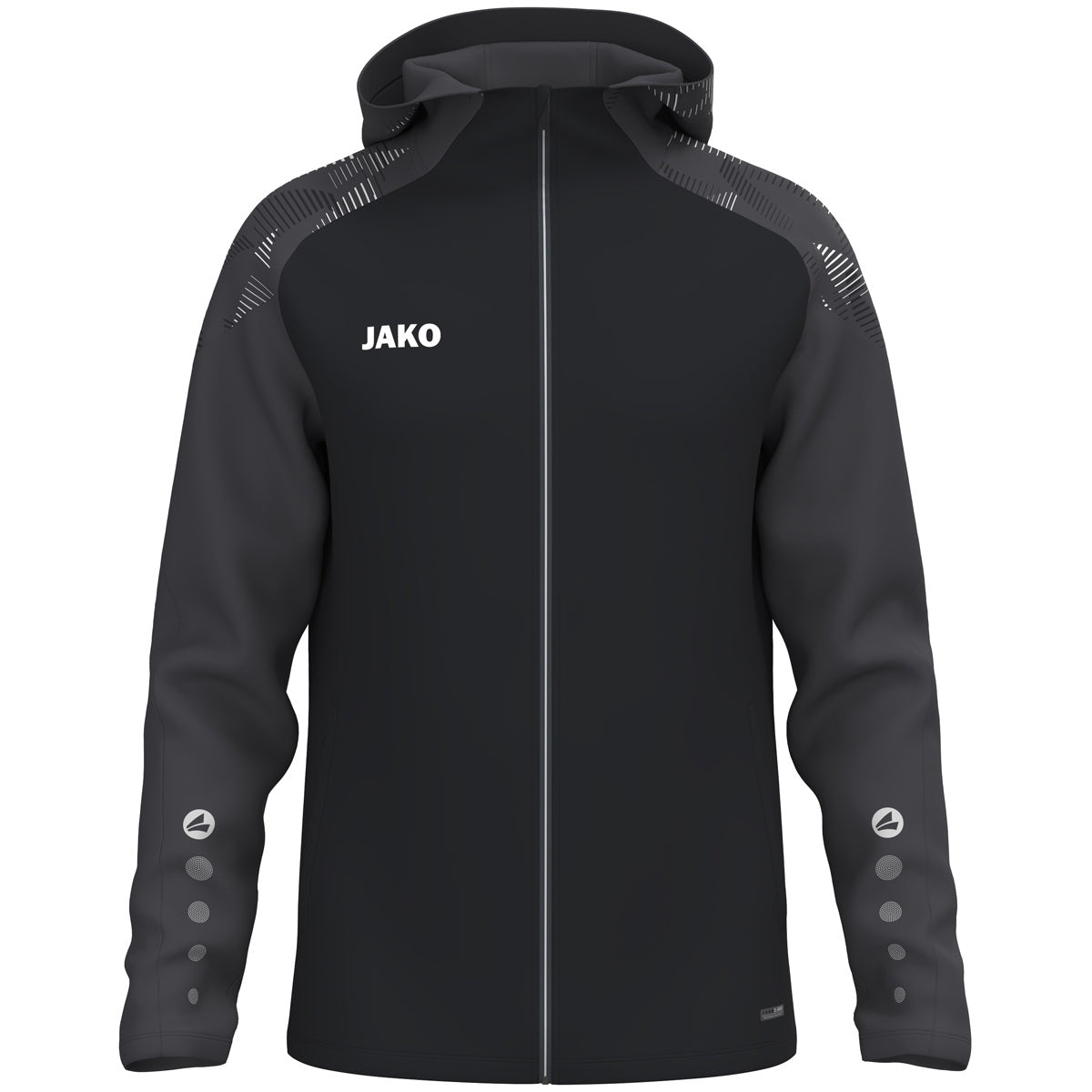 JAKO Kapuzenjacke Sonic schwarz/anthrazit