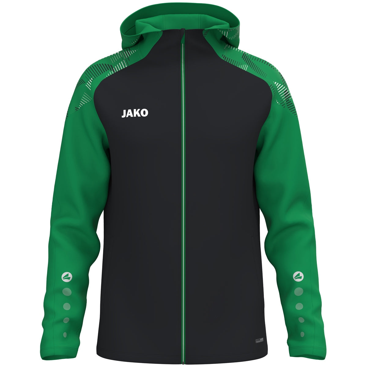 JAKO Kapuzenjacke Sonic schwarz/grün