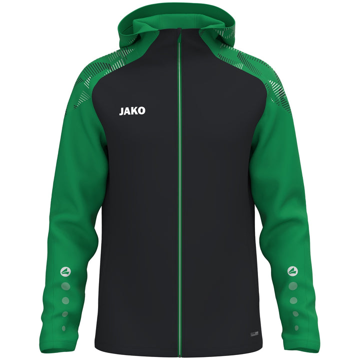 JAKO Kapuzenjacke Sonic schwarz/grün