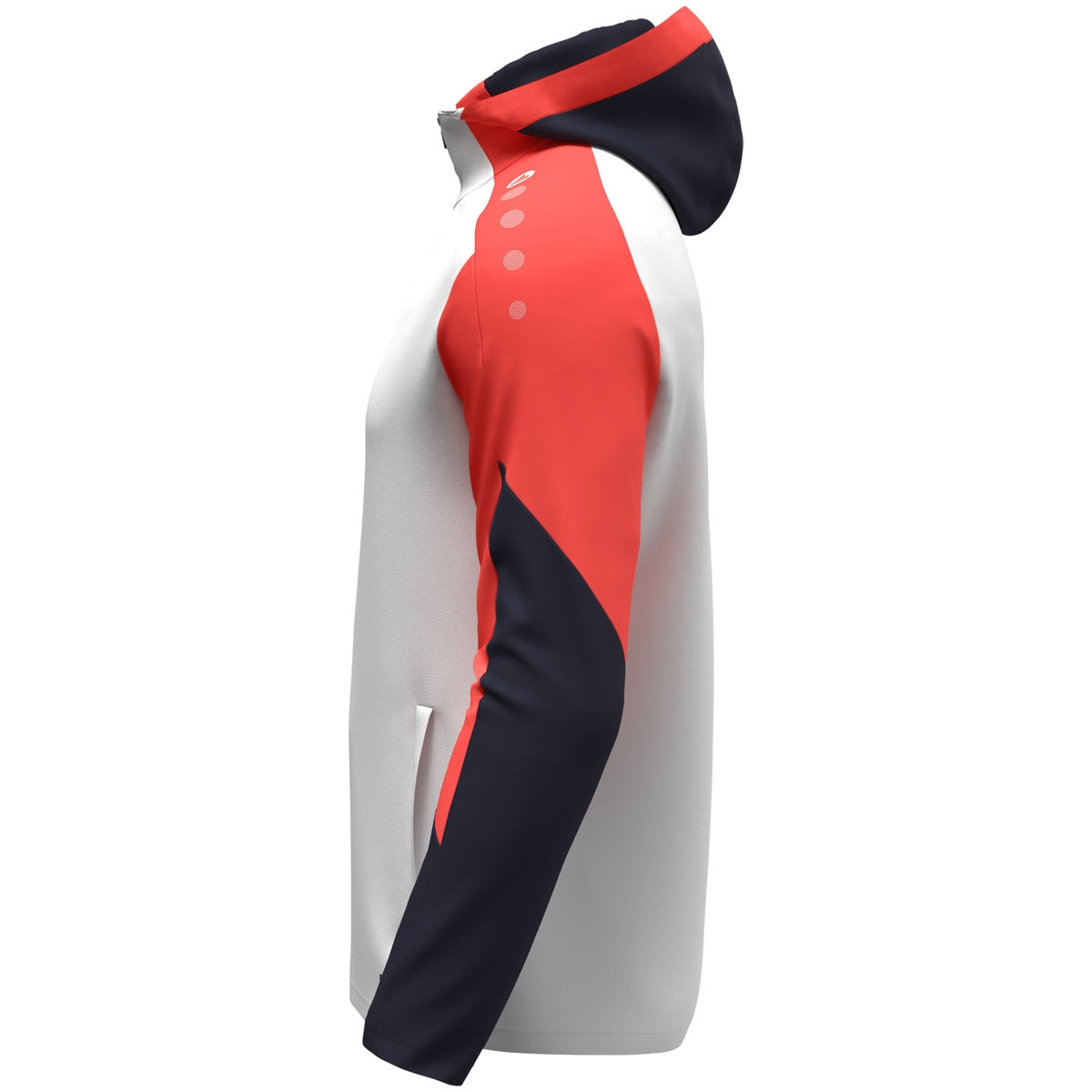 JAKO Kapuzenjacke Dynamic weiß/coral/marine