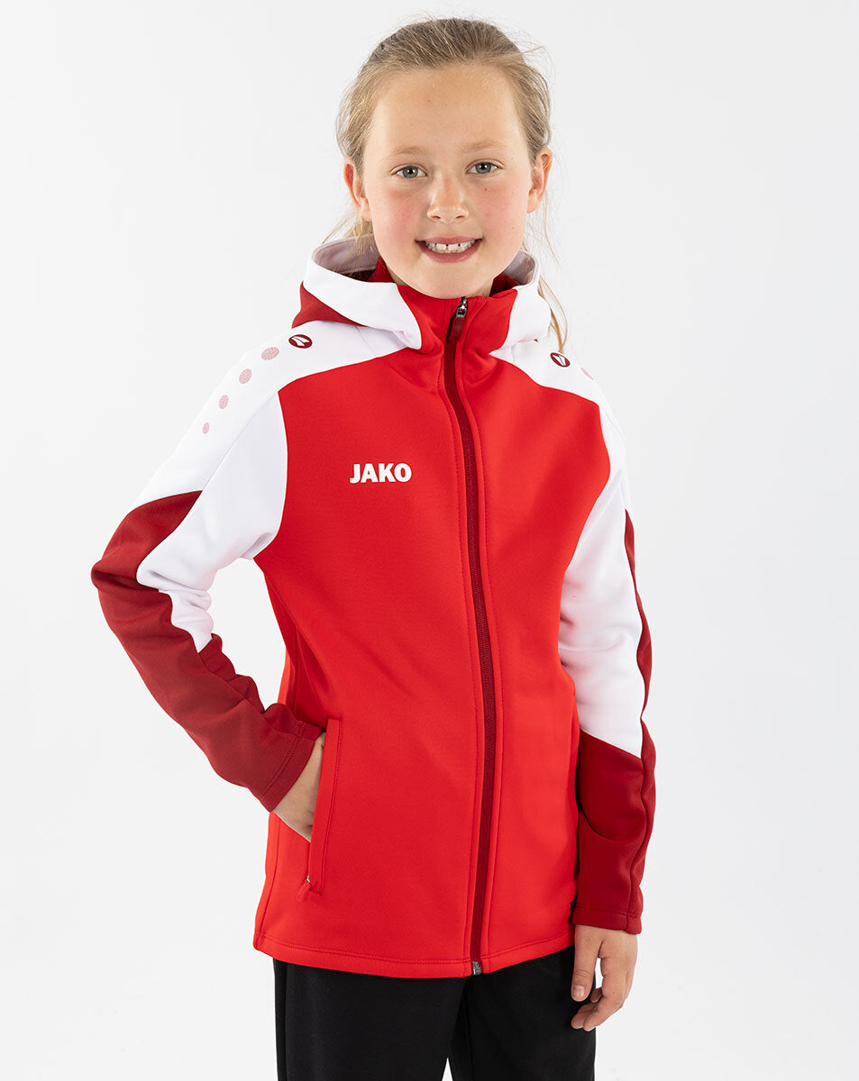 JAKO Kapuzenjacke Dynamic rot/weiß/dunkelrot