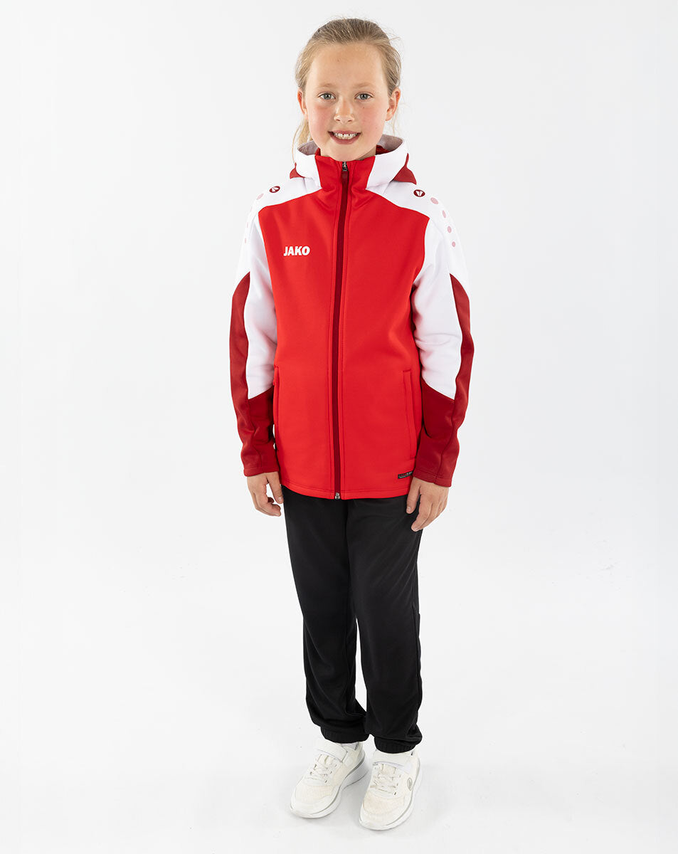 JAKO Kapuzenjacke Dynamic rot/weiß/dunkelrot