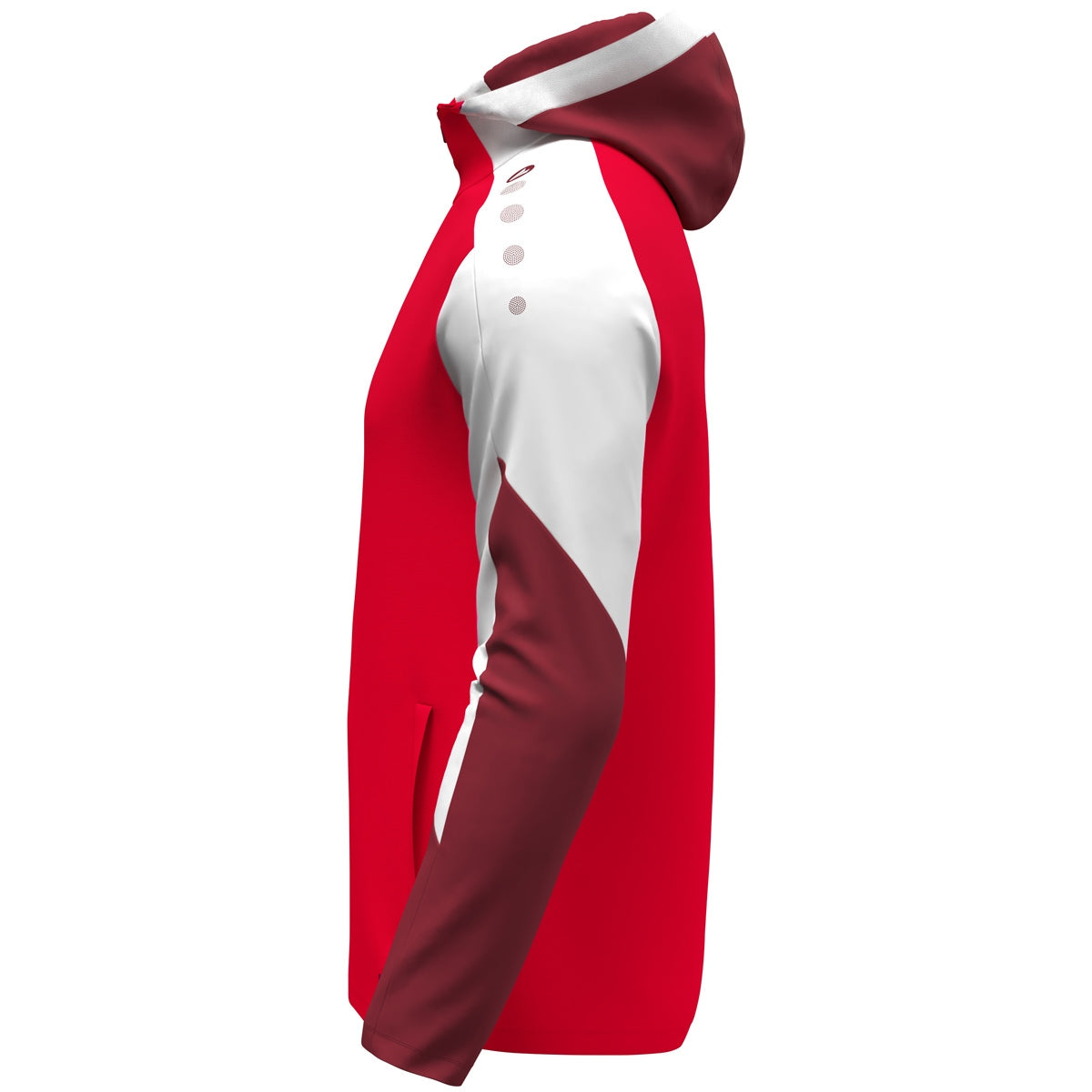 JAKO Kapuzenjacke Dynamic rot/weiß/dunkelrot
