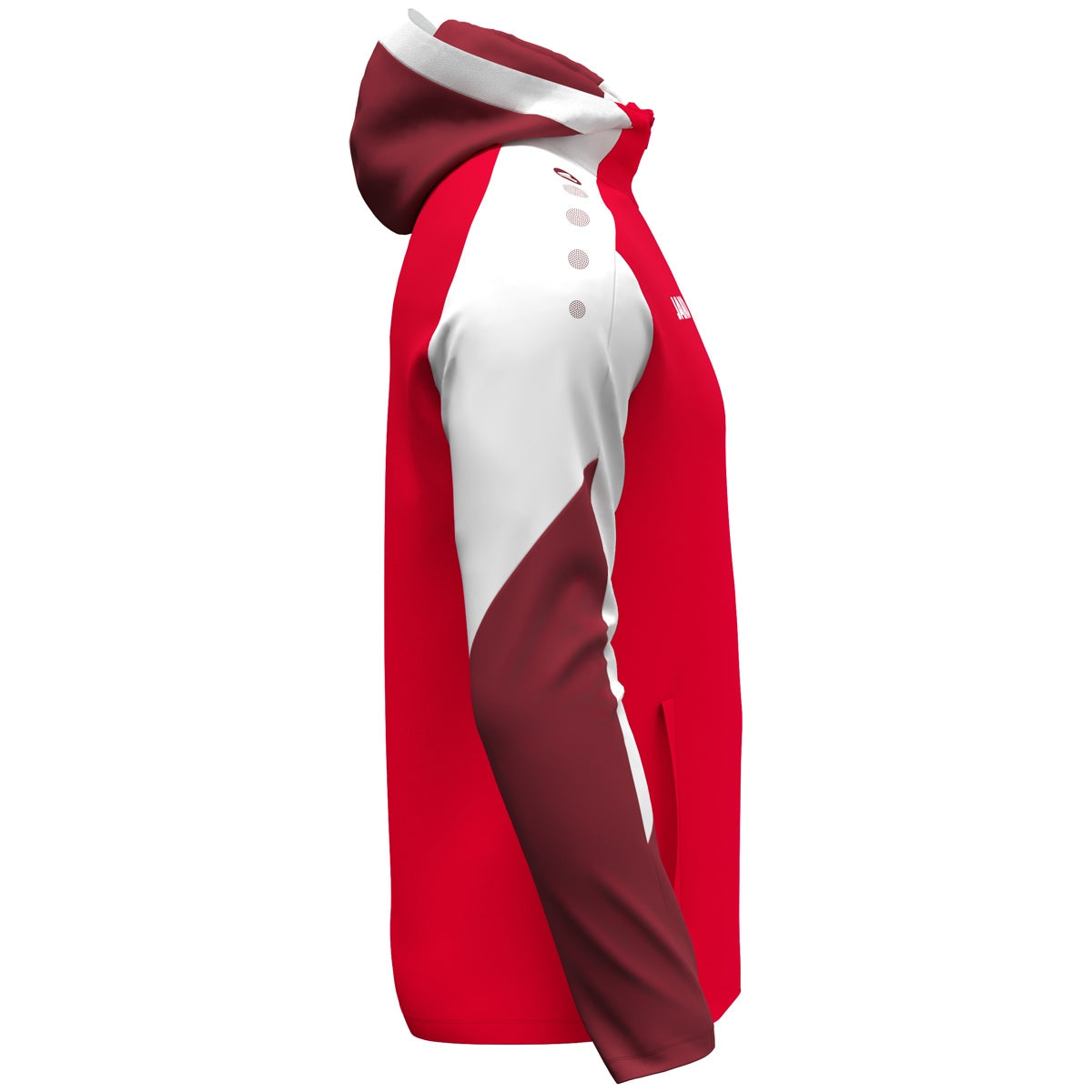 JAKO Kapuzenjacke Dynamic rot/weiß/dunkelrot