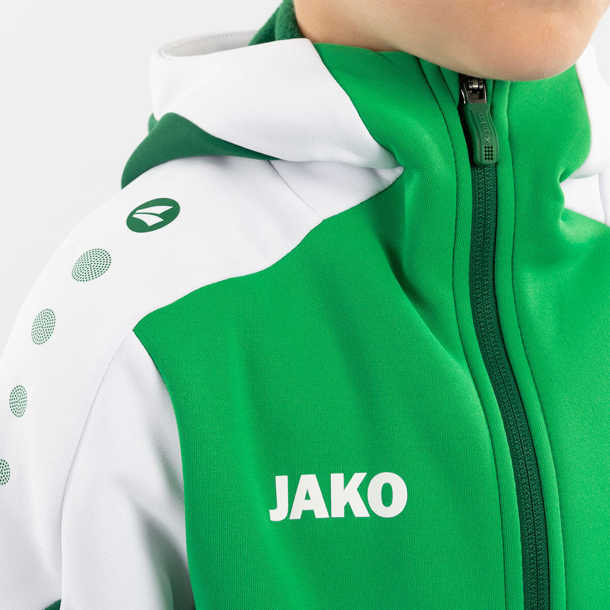 JAKO Kapuzenjacke Dynamic grün/weiß/dunkelgrün