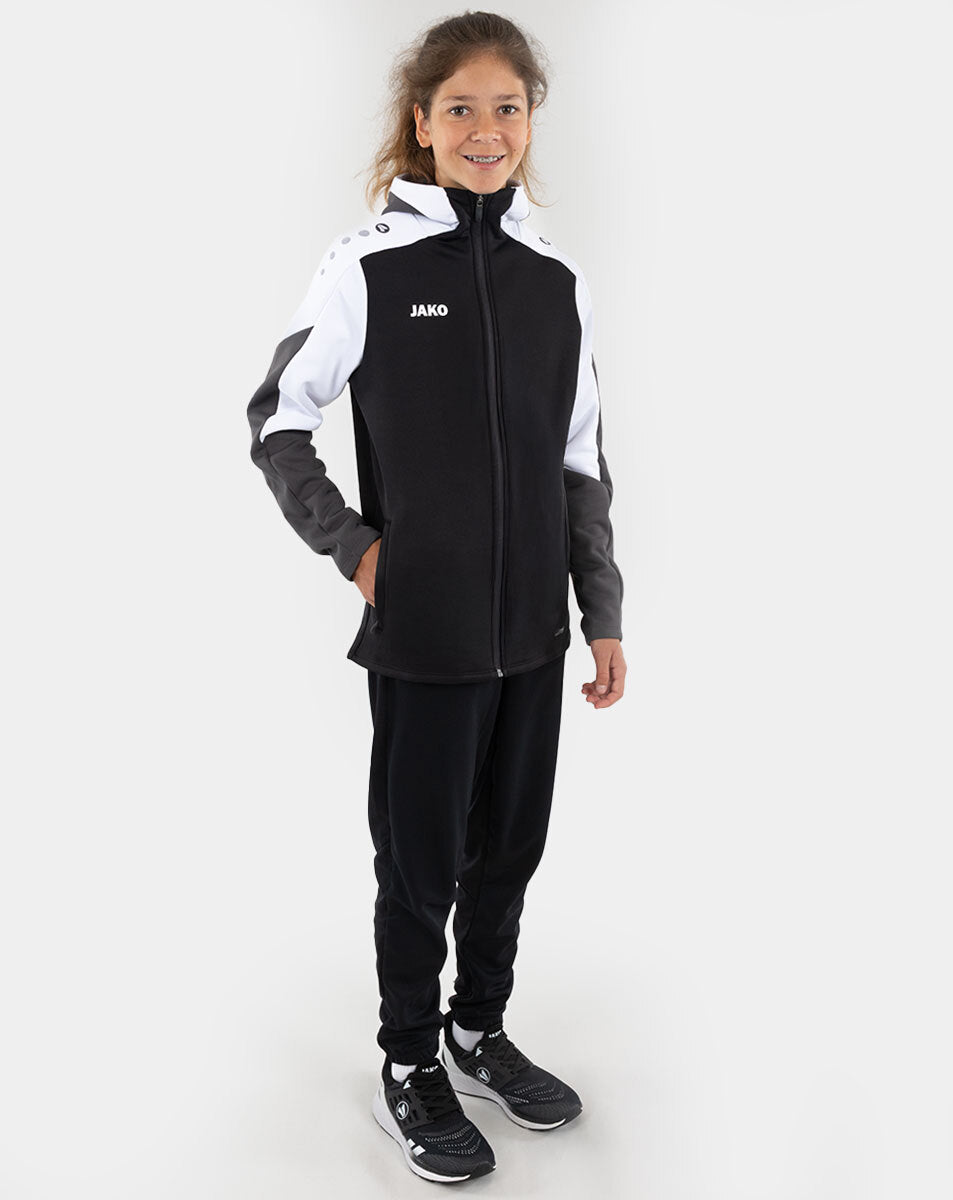 JAKO Kapuzenjacke Dynamic schwarz/weiß/anthrazit