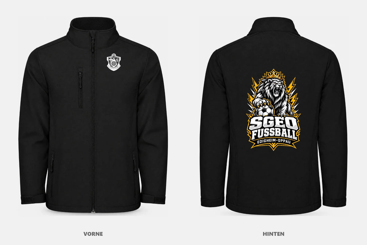 SG Edigheim-Oppau Softshelljacke Roly Nebraska Motiv Löwe – vorne und hinten