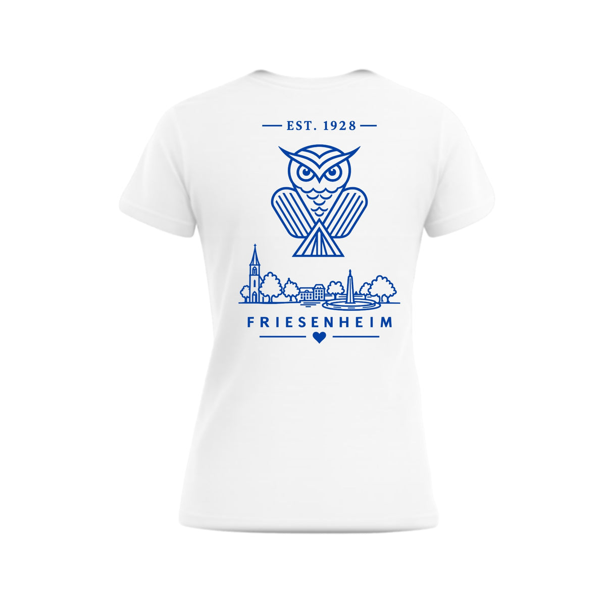 KG Eule 1928 T-Shirt Promodoro Premium Damen – White – Rückseite